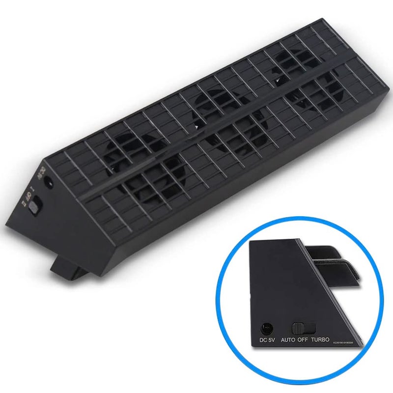 Linkhood مروحة تبريد لجهاز PS4 سليم، مروحة تبريد خارجية USB لجهاز الألعاب مع منفذ USB3.0 إضافي لجهاز سوني بلاي ستيشن 4 سليم (لجهاز PS4 سليم فقط) - Image 3